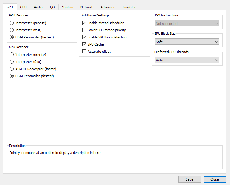 PS3 pu settings