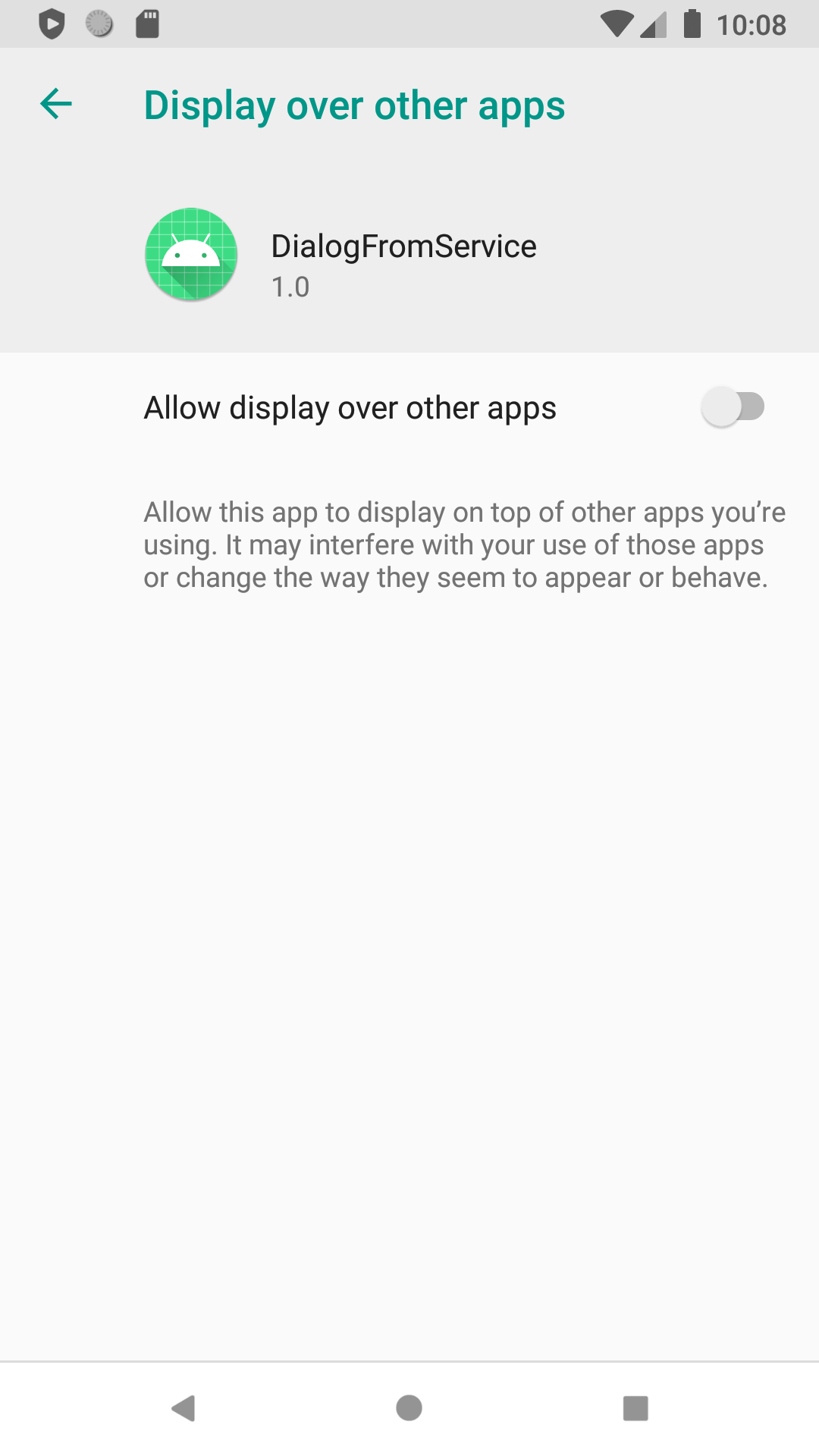 Android App info image
