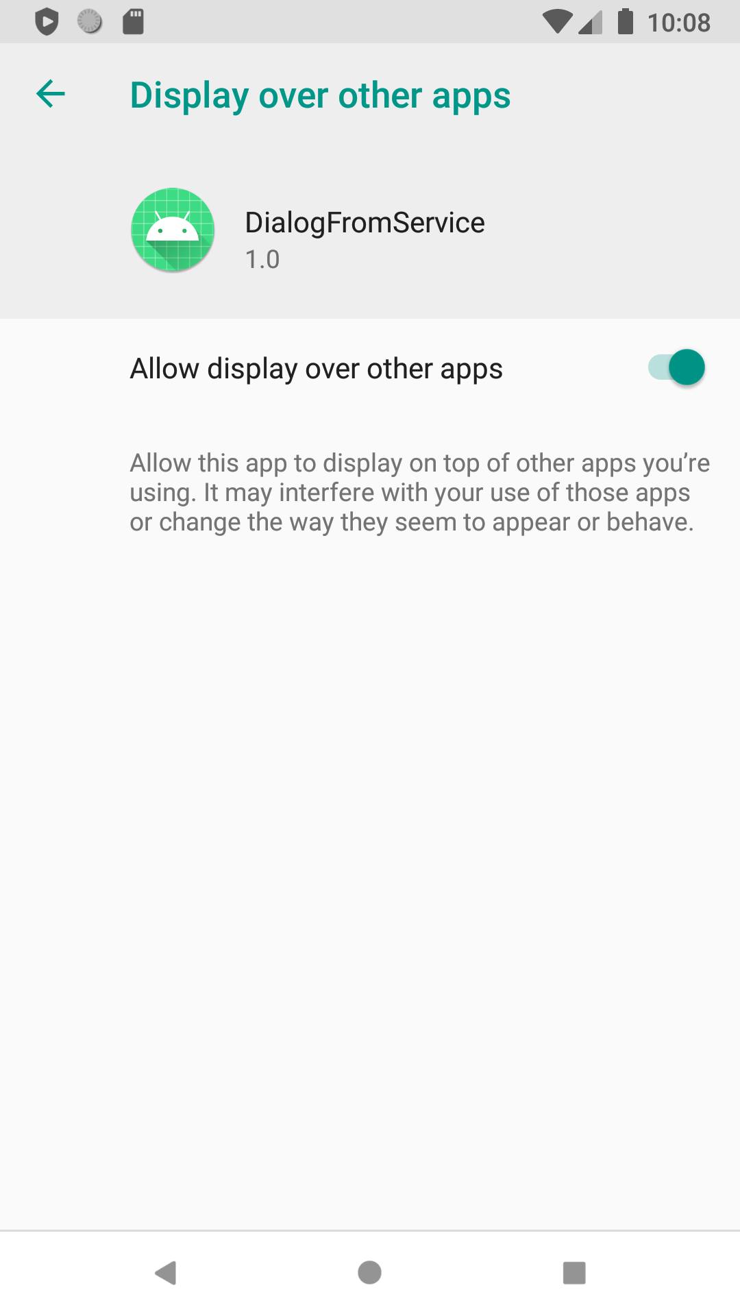Android App info image