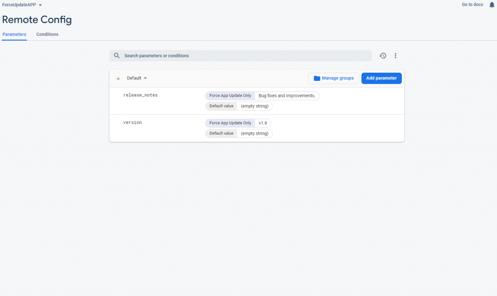 remote config - Final Configurations